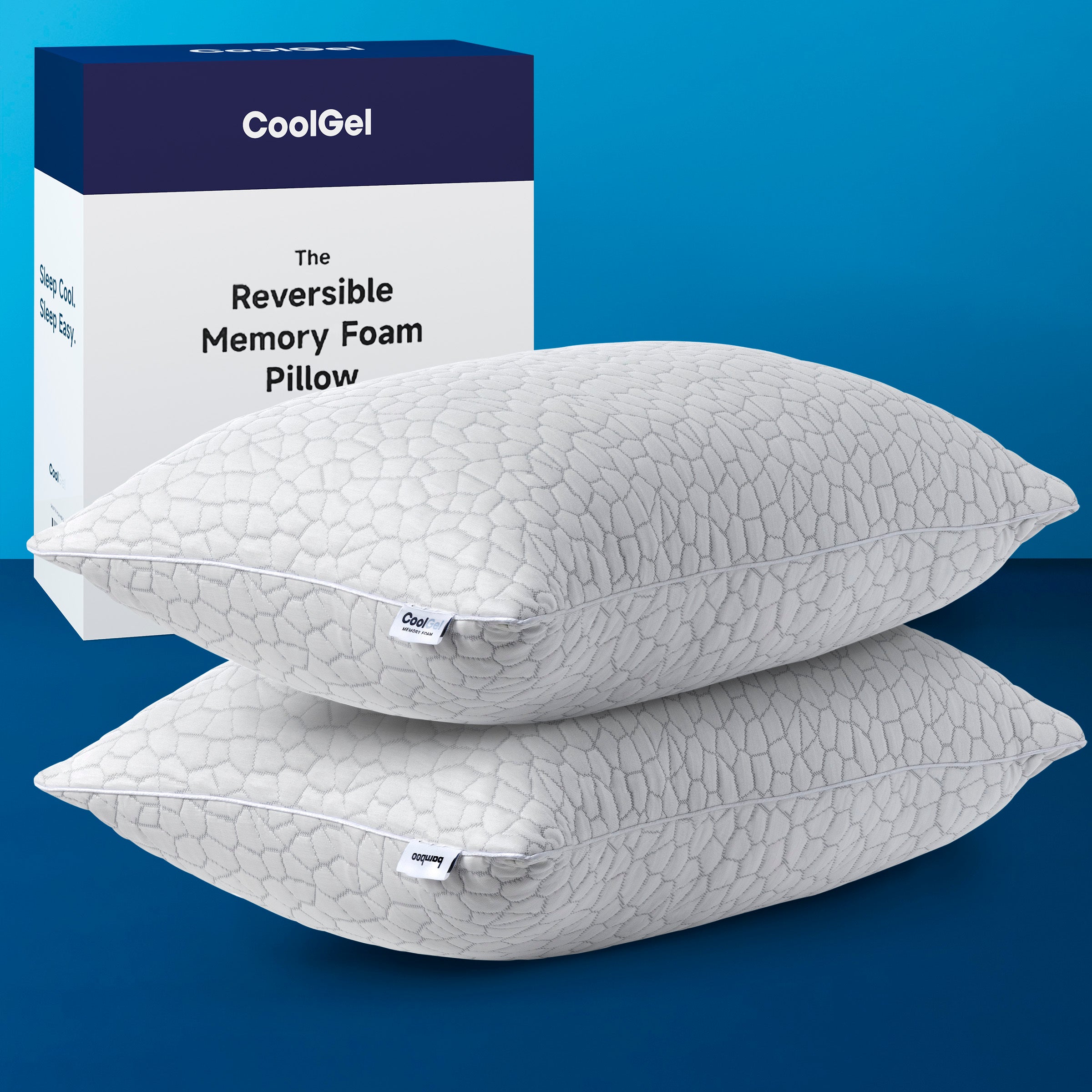 Reversible Shredded Memory Foam Pillow, Supportive and Comfortable