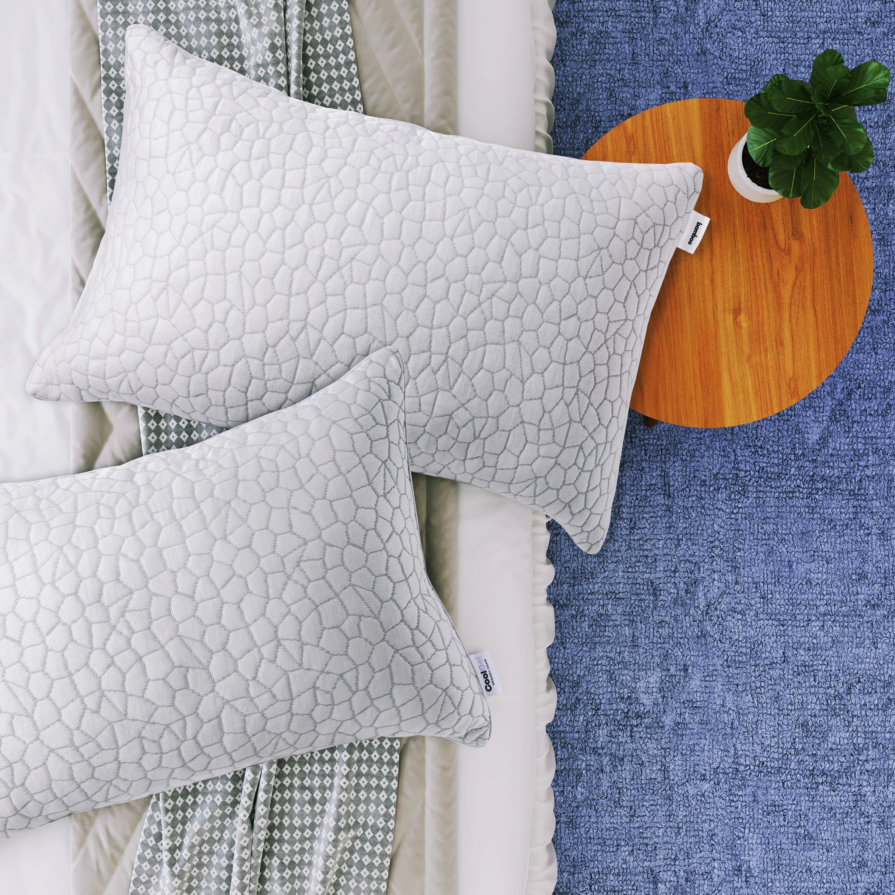 Reversible Shredded Memory Foam Pillow, Supportive and Comfortable