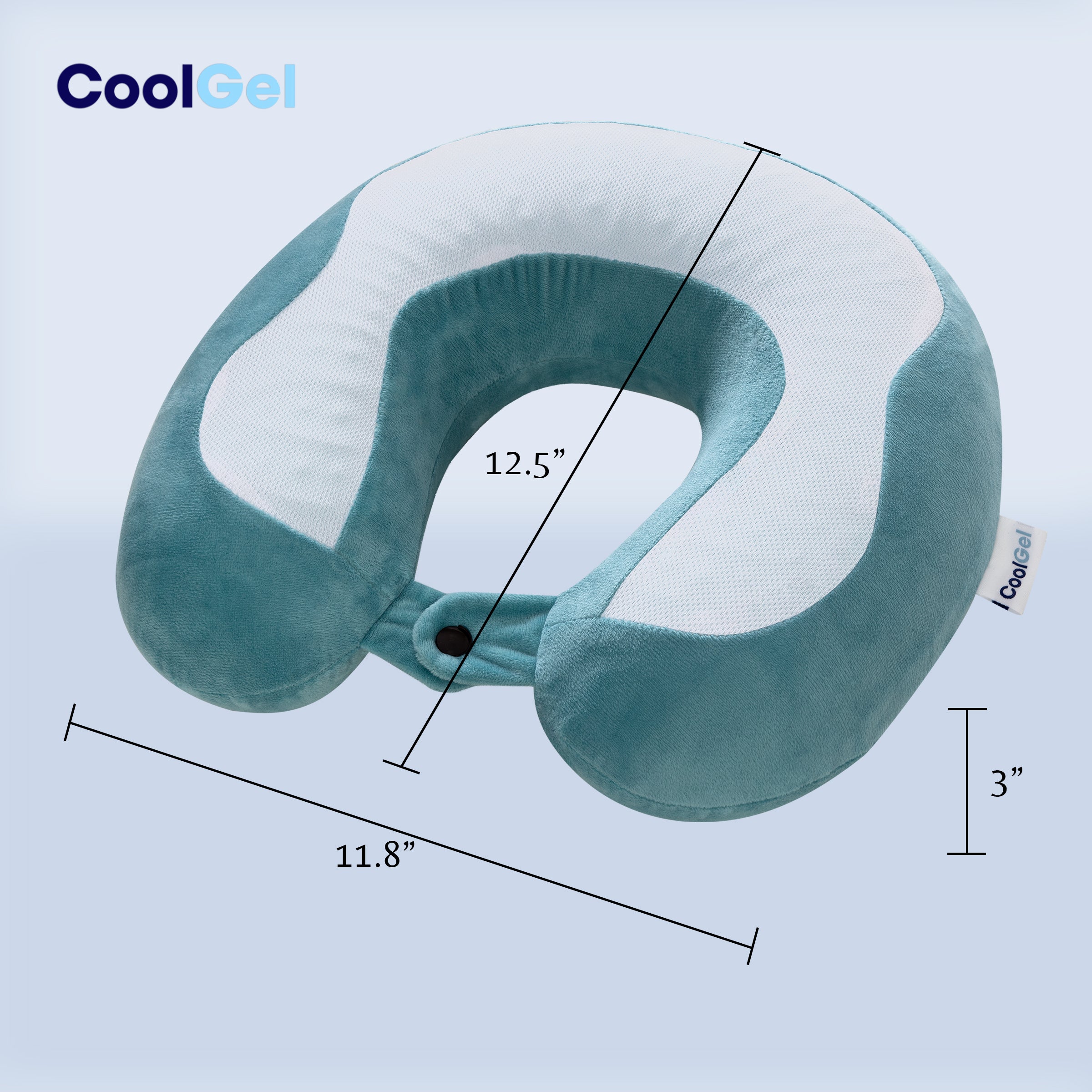 Memory Foam Neck Pillow for Travel with Removable Cover, Supportive and Comfortable, Small