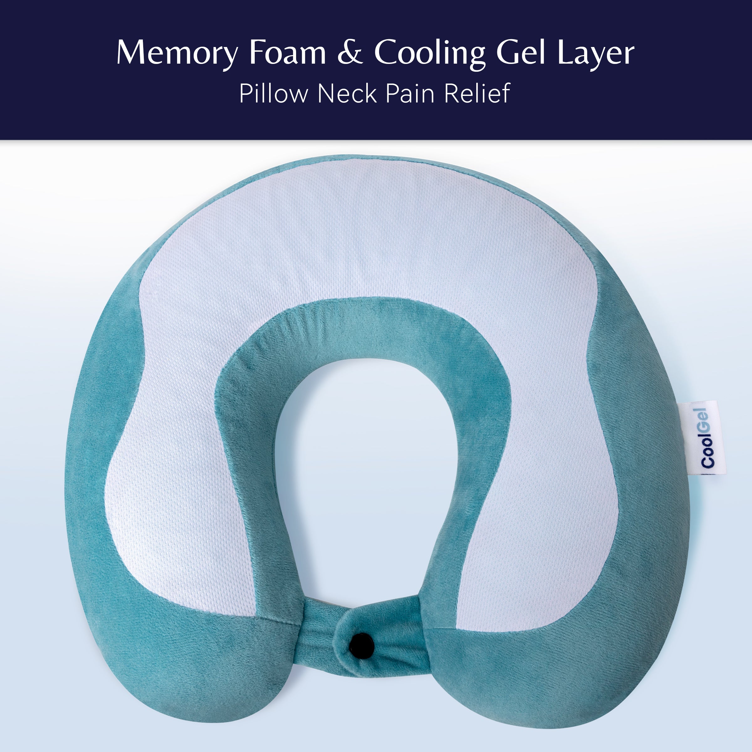 Memory Foam Neck Pillow for Travel with Removable Cover, Supportive and Comfortable, Small