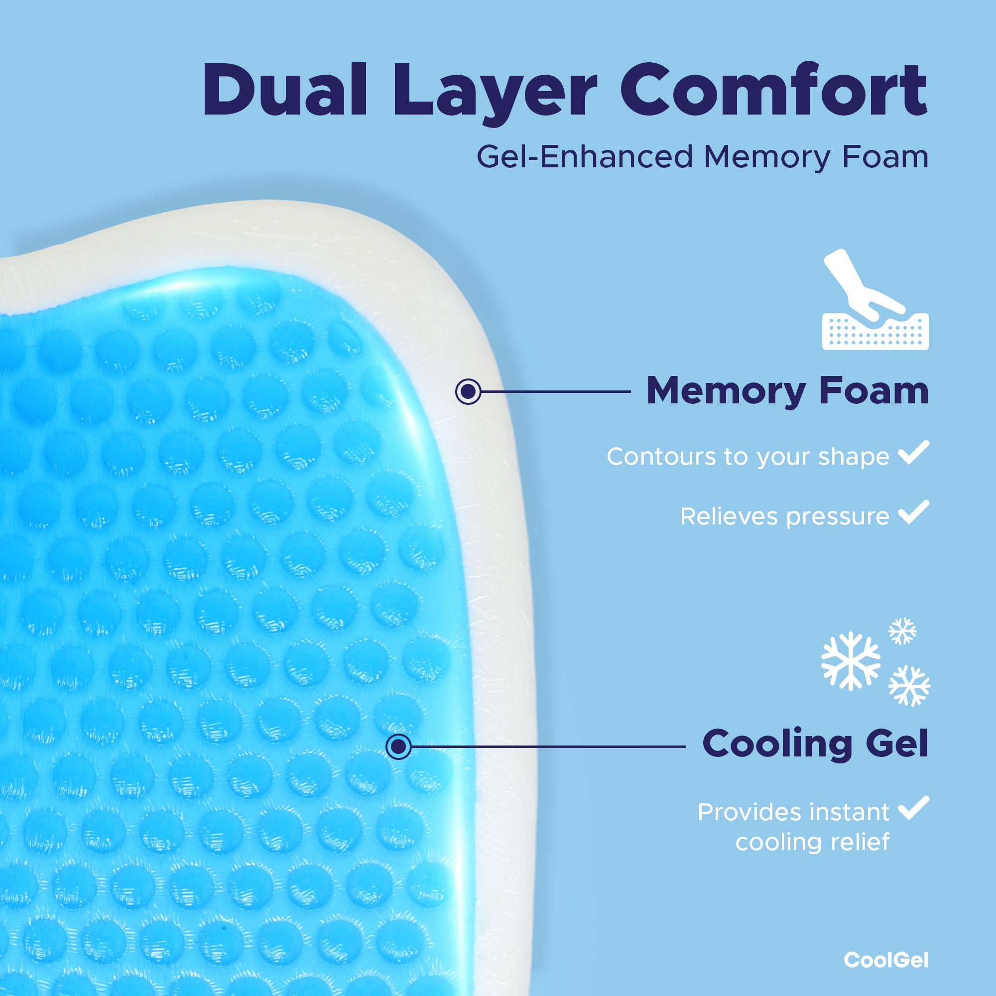 Cooling Memory Foam Seat Cushion