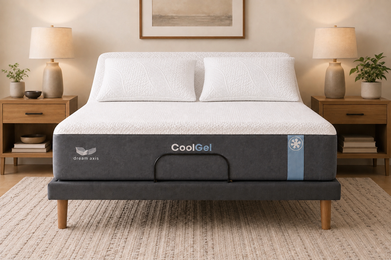Dream Axis 12" Hybrid Mattress + pillow Bundle