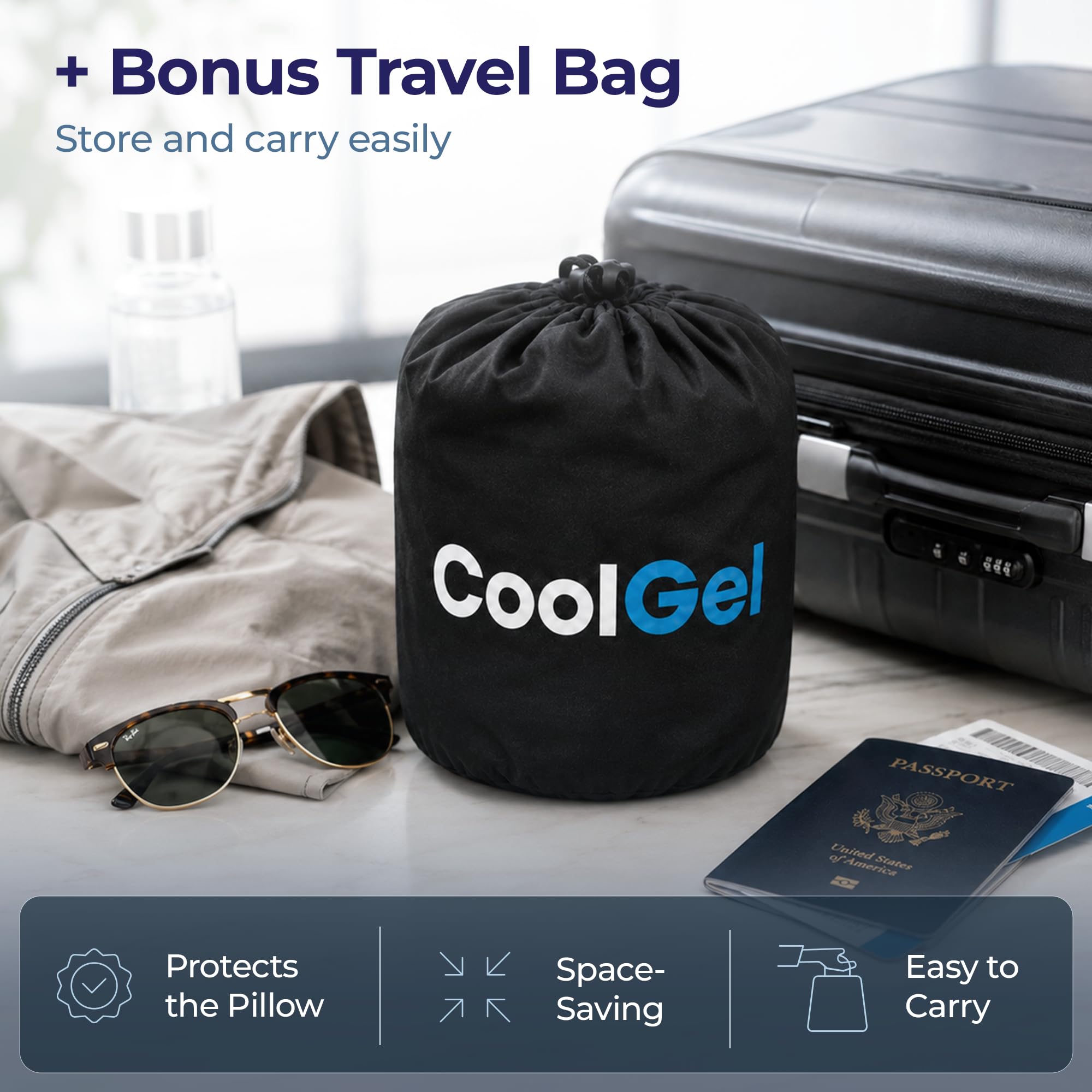 Cool Gel Neck Pillow 2.0 With Bamboo Charcoal