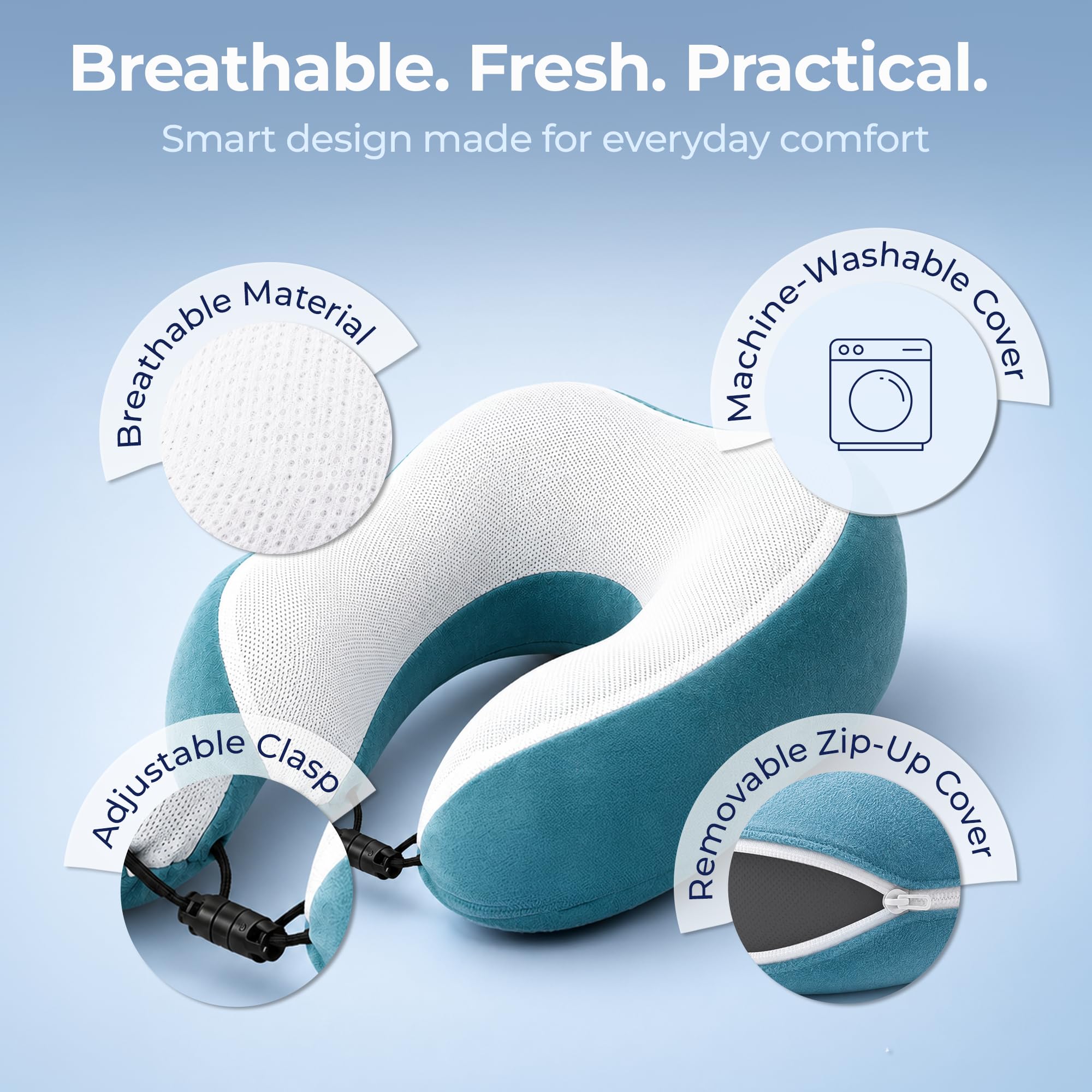 Cool Gel Neck Pillow 2.0 With Bamboo Charcoal