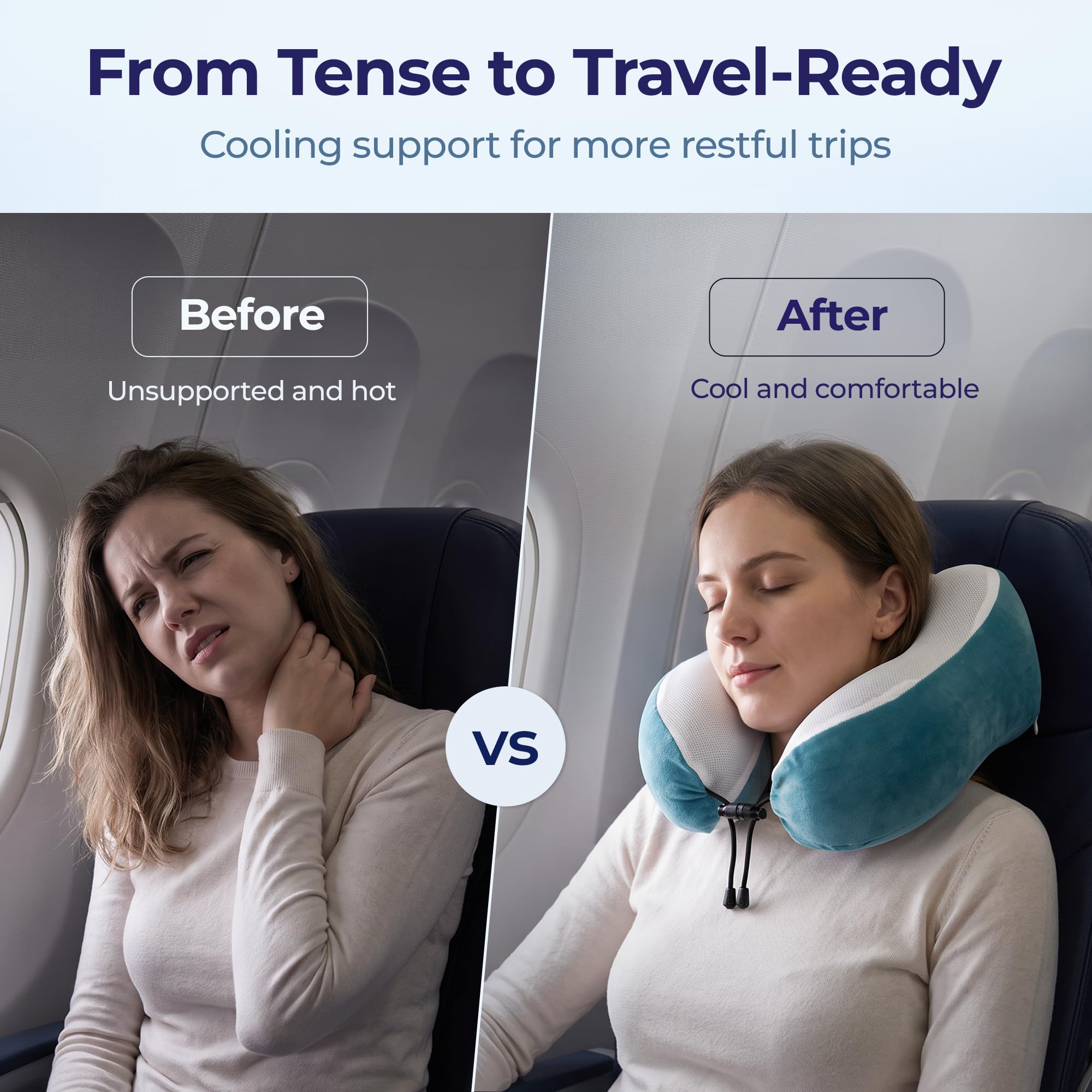 Cool Gel Neck Pillow 2.0 With Bamboo Charcoal