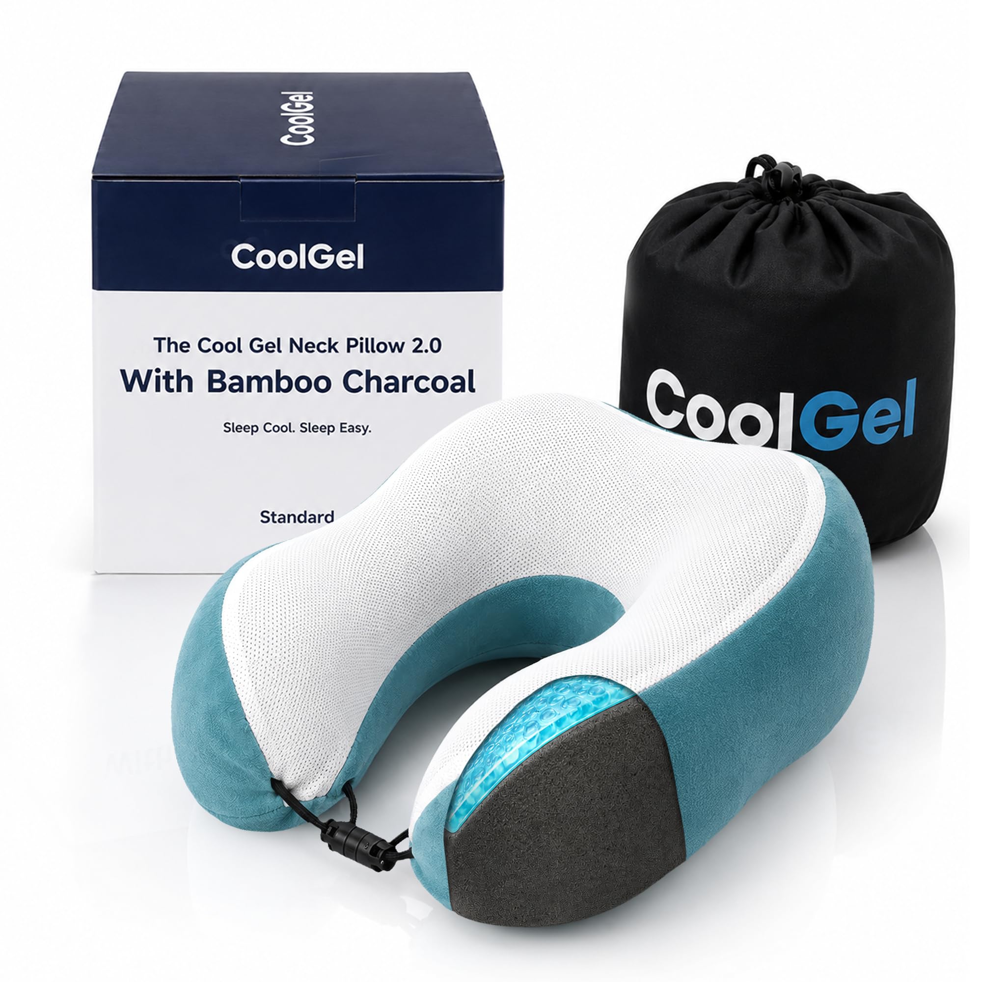 Cool Gel Neck Pillow 2.0 With Bamboo Charcoal
