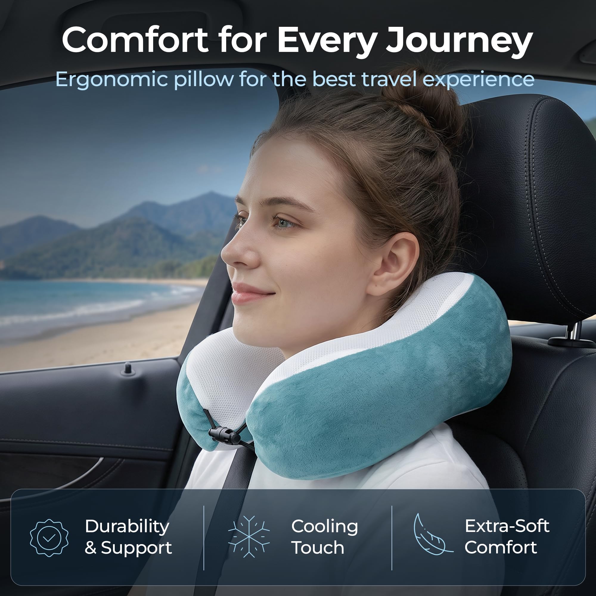 Cool Gel Neck Pillow 2.0 With Bamboo Charcoal