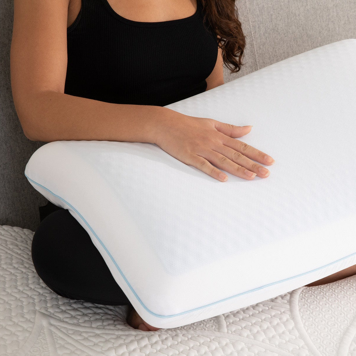 Reversible Cool Gel and Memory Foam Double-Sided Pillow, Orthopedic Support, Standard Size