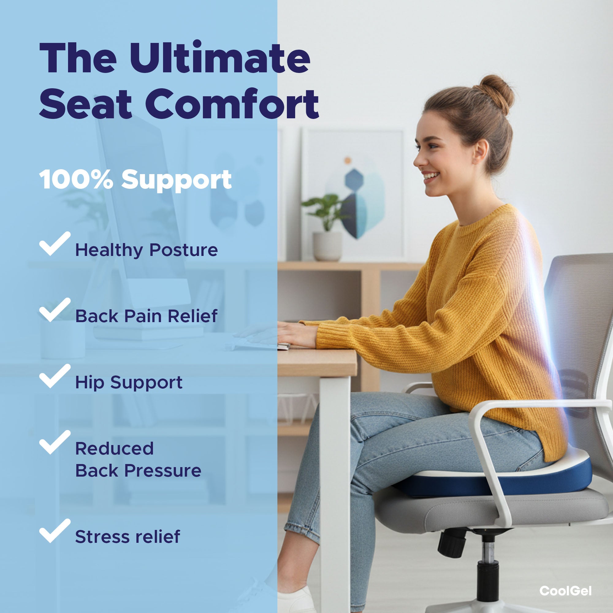 Cooling Memory Foam Seat Cushion